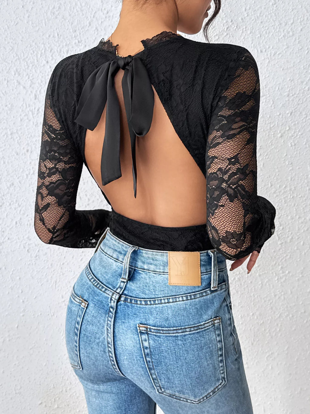 Lace Long Sleeve Bodysuit — view 6