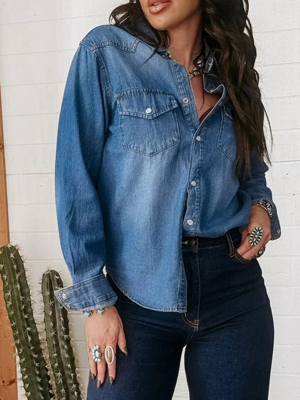 Washed Denim Shirt — view 3