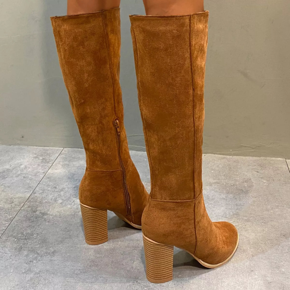 Point Toe Block Heels Boots — view 8