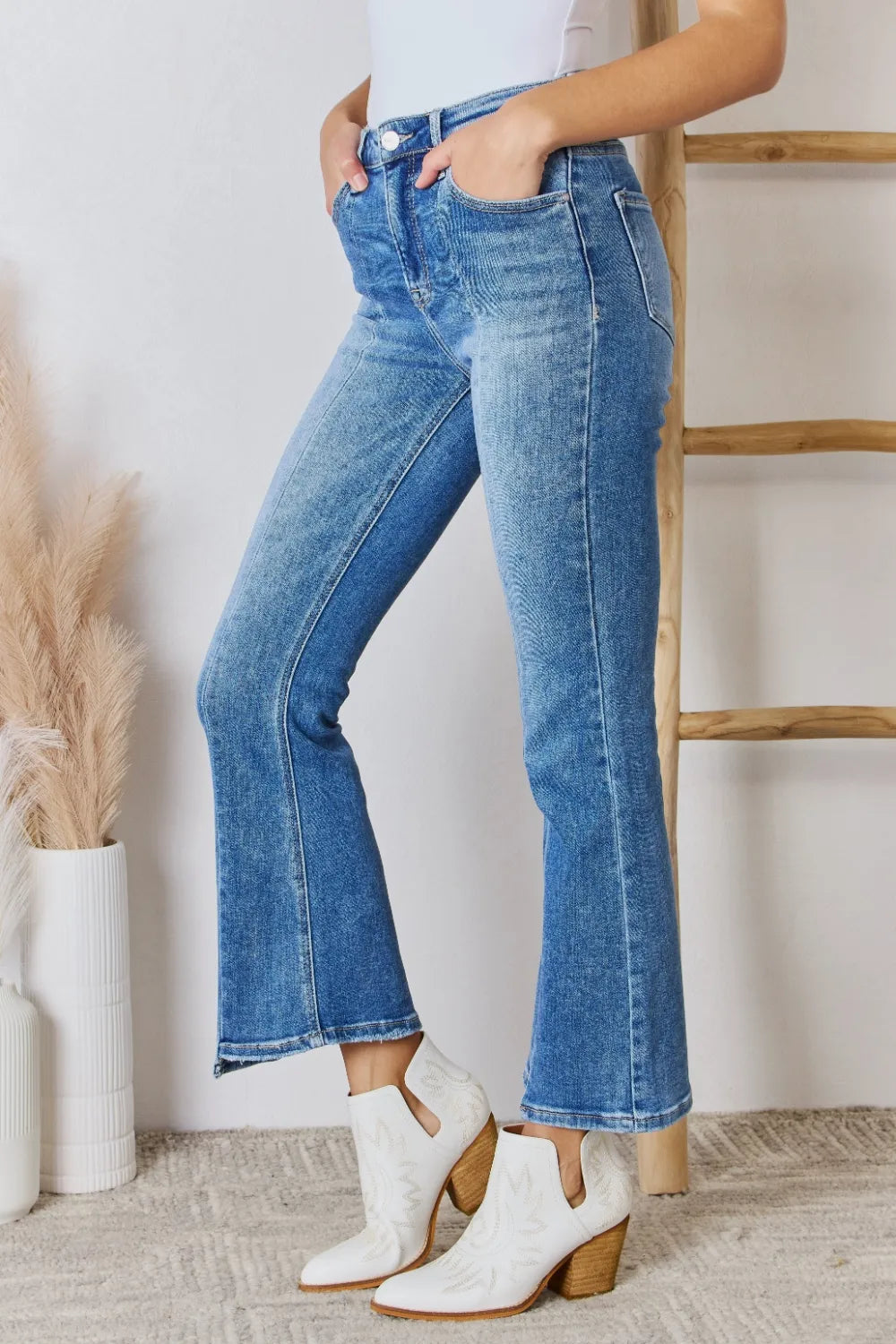 High Rise Ankle Flare Jeans — view 3