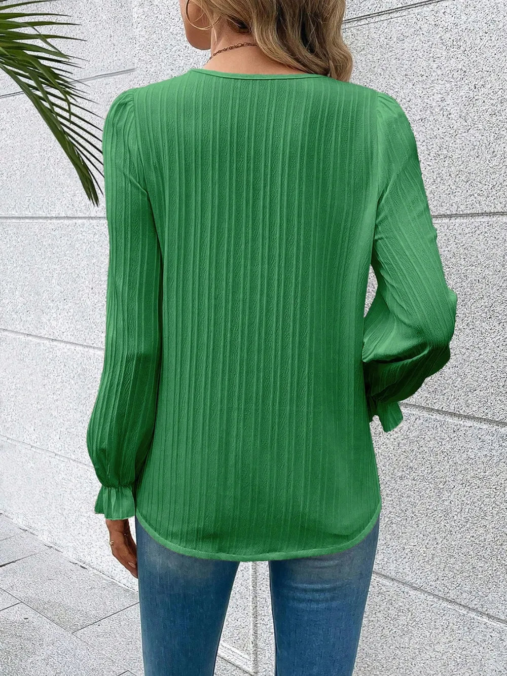 Lace Flounce Sleeve Blouse — view 14