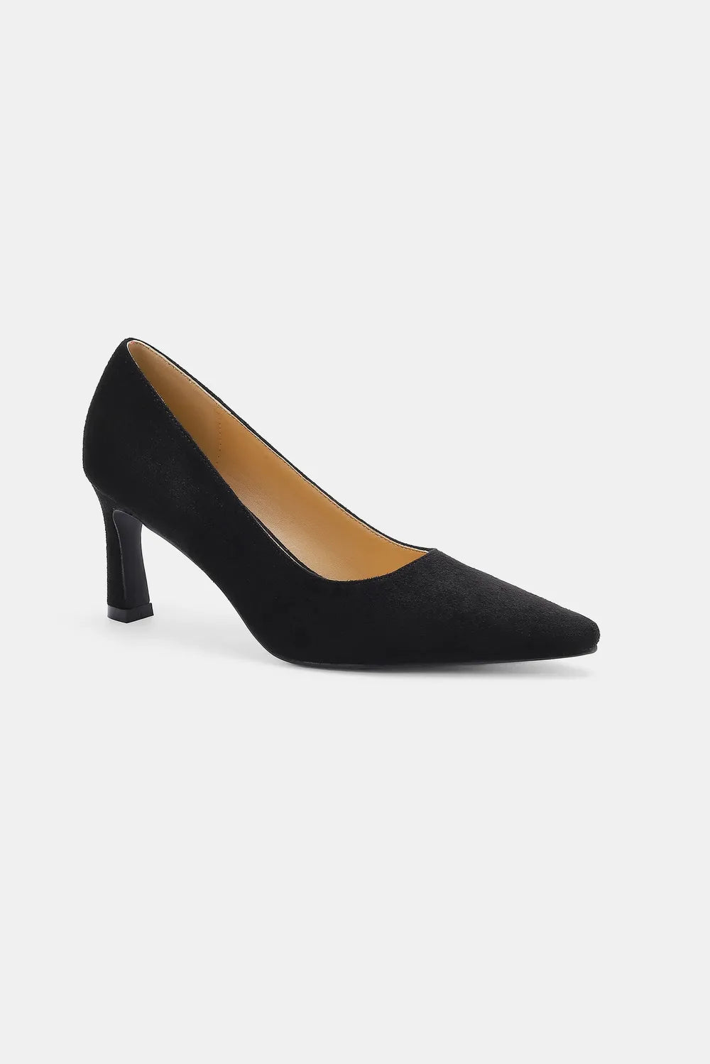 Faux Suede Point Toe Pumps — view 7