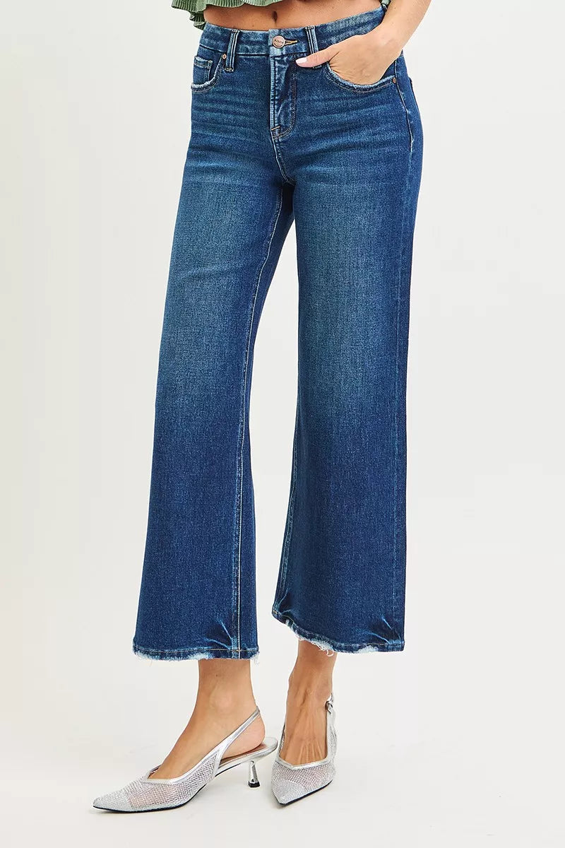 Tummy Control Crop Wide Jeans — view 3