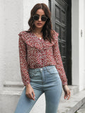 Statement Collar Long Sleeve Blouse
