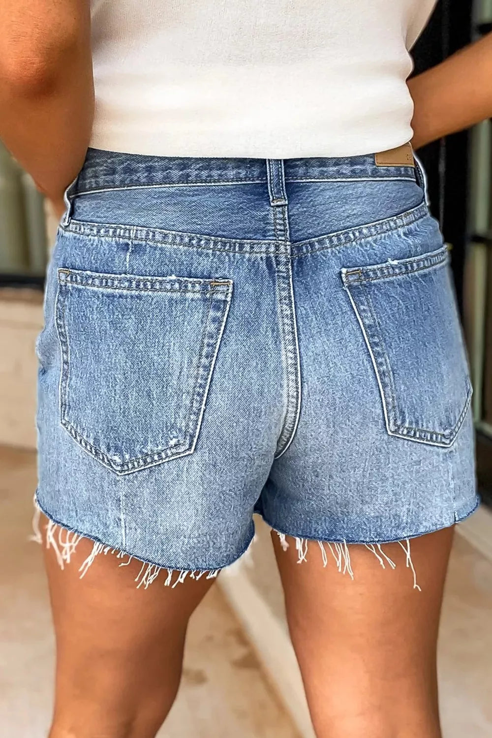 Frayed Hem Shorts — view 2