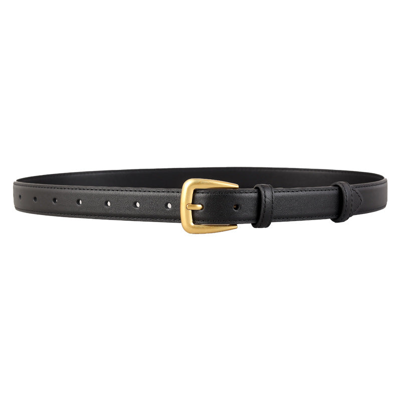 Skinny Gold Buckle Belt — view 4
