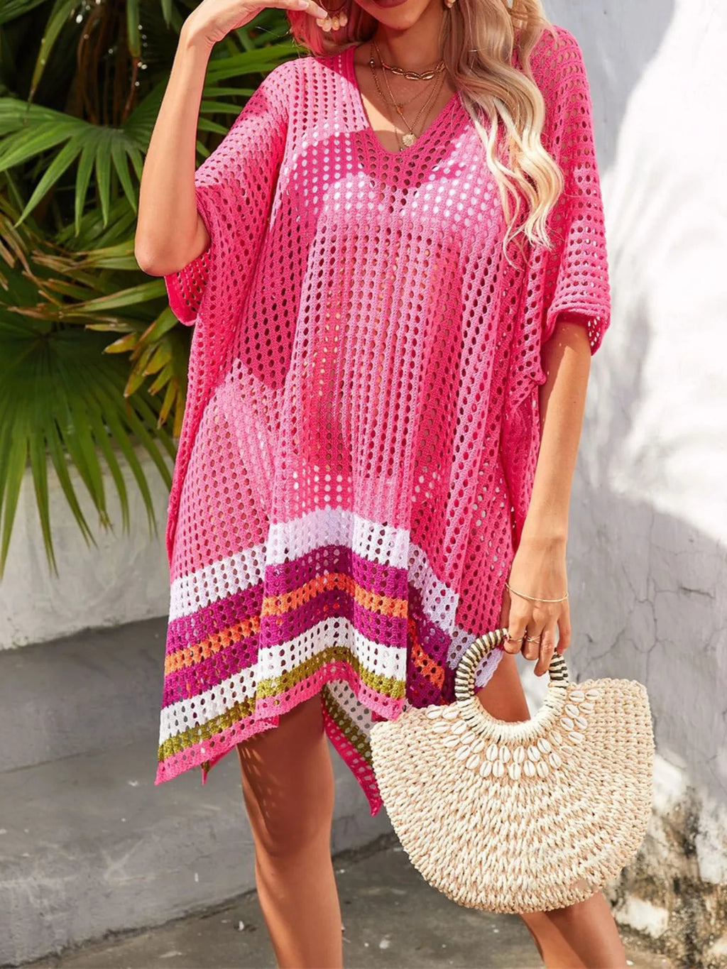 Crochet V-Neck Cover-Up — view 4