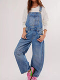 Wide Strap Denim Overalls