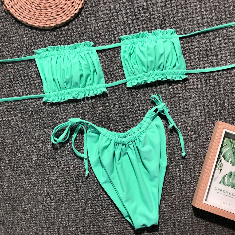 Frill Ruched Bikini — view 25