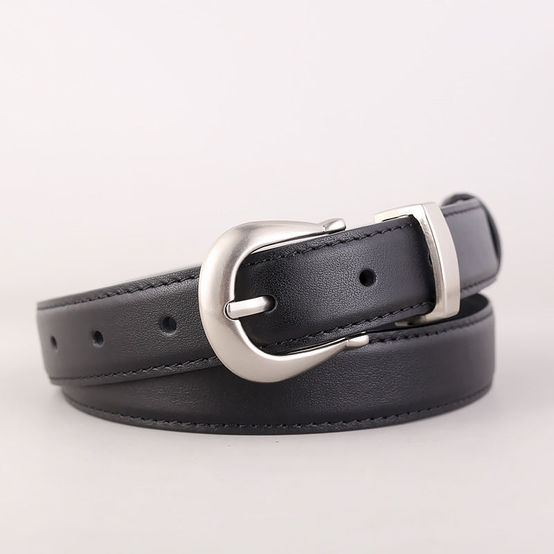 Classic Silver Buckle Belt