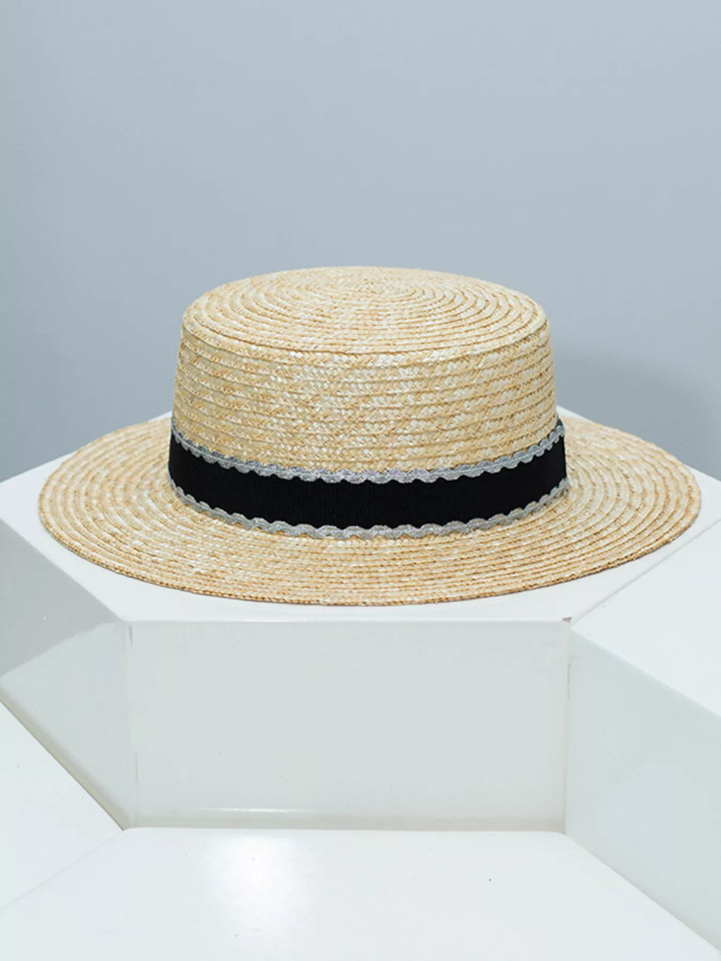 Decorative Band Boater Hat — view 3
