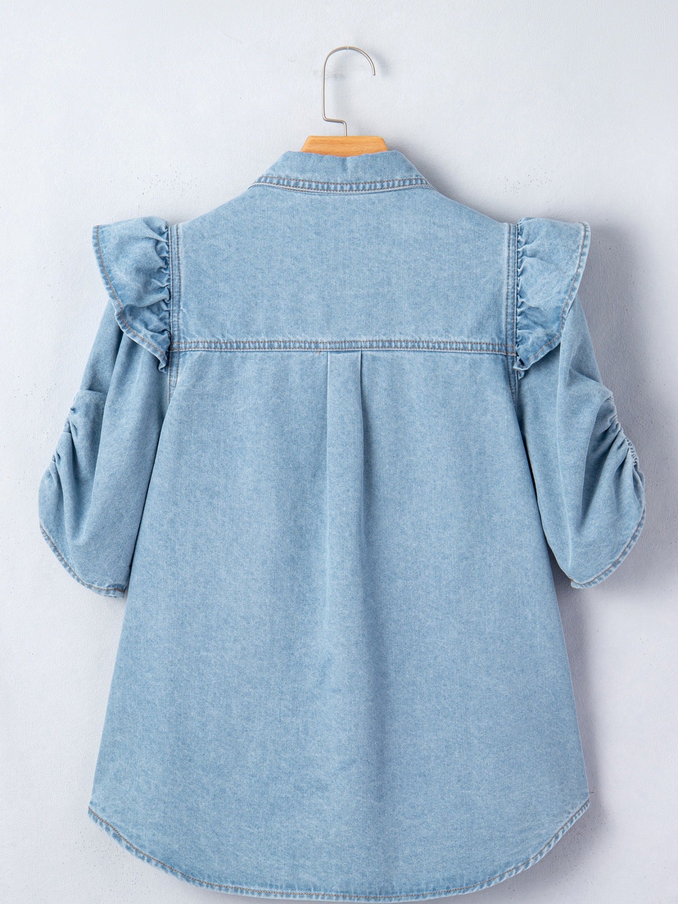 Ruffled Button-Down Shirt — view 5
