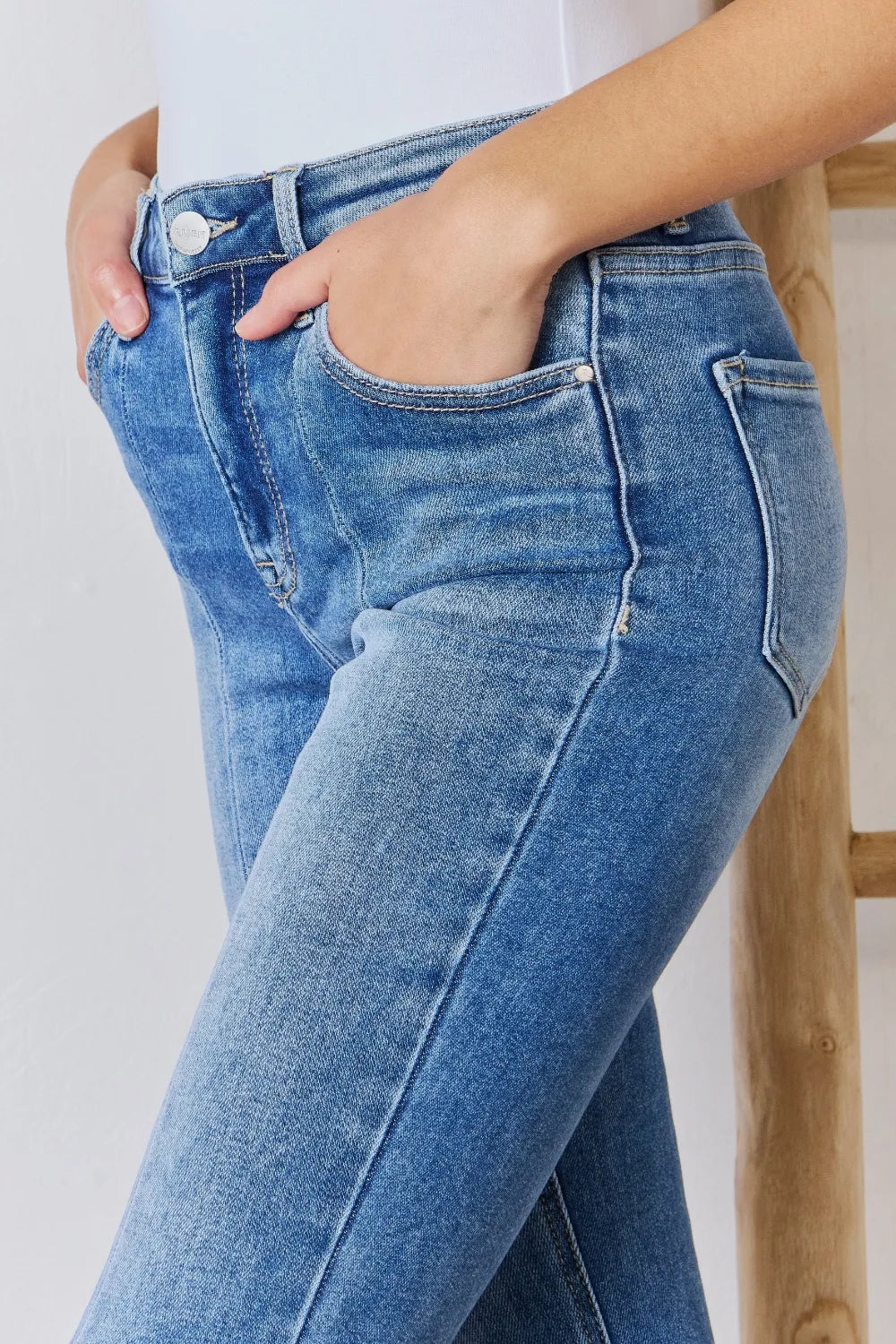 High Rise Ankle Flare Jeans — view 4