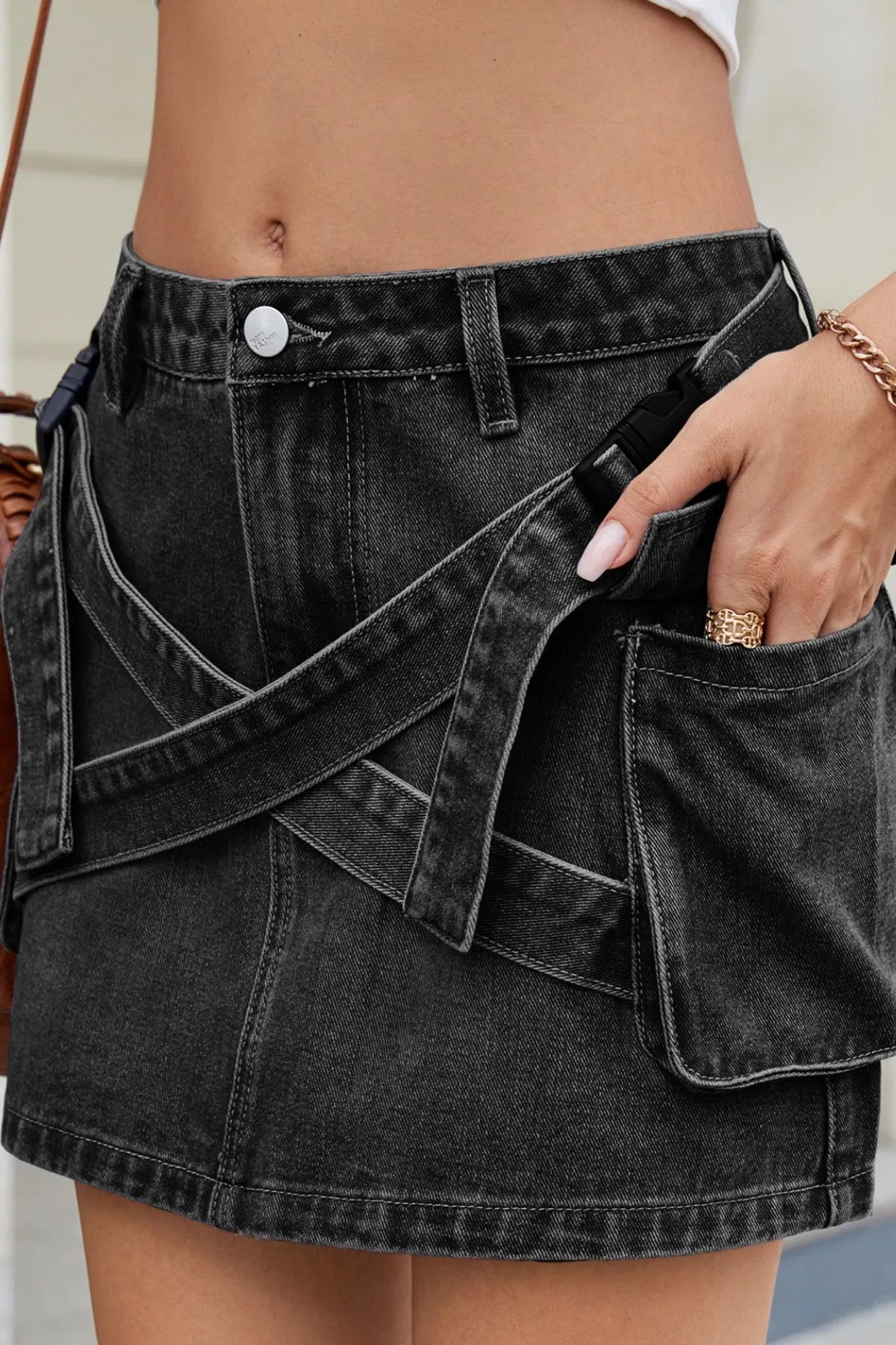Criss-Cross Mini Skirt — view 9