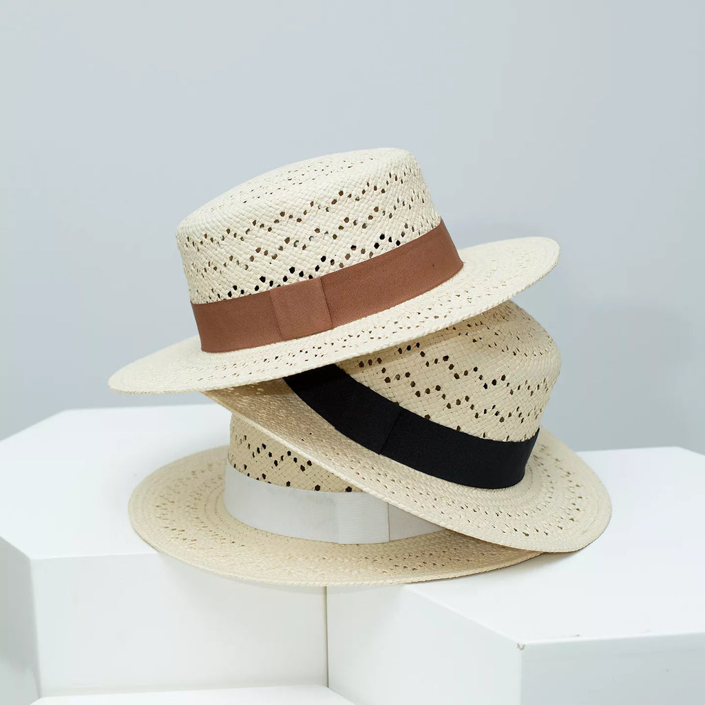 Woven Boater Hat