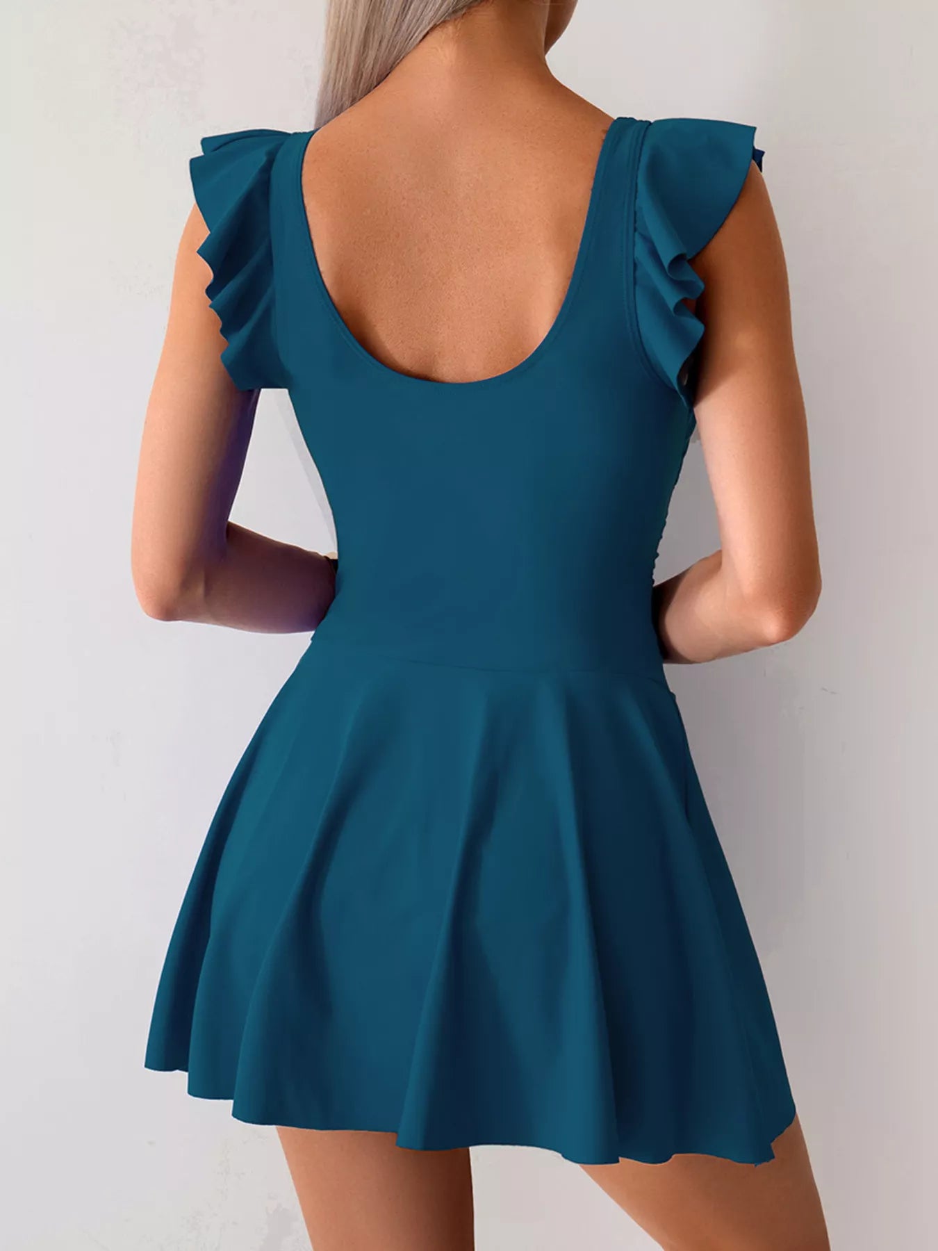 Ruffled Sleeve Swim Dress — view 22
