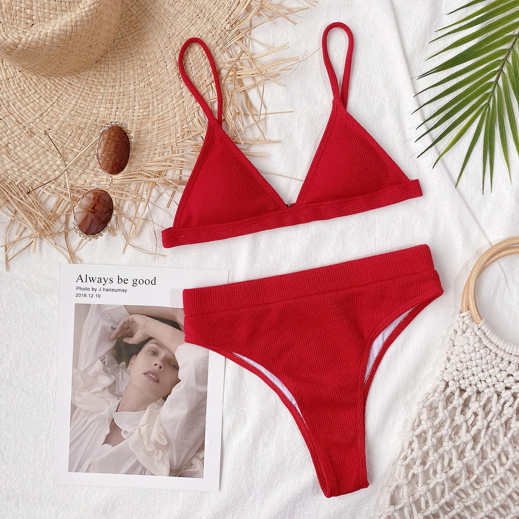 Spaghetti Ribbed Bikini — view 16