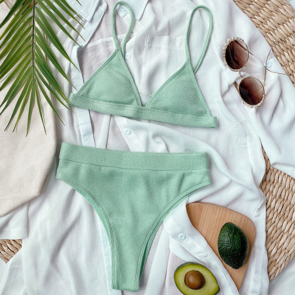 Spaghetti Ribbed Bikini — view 9