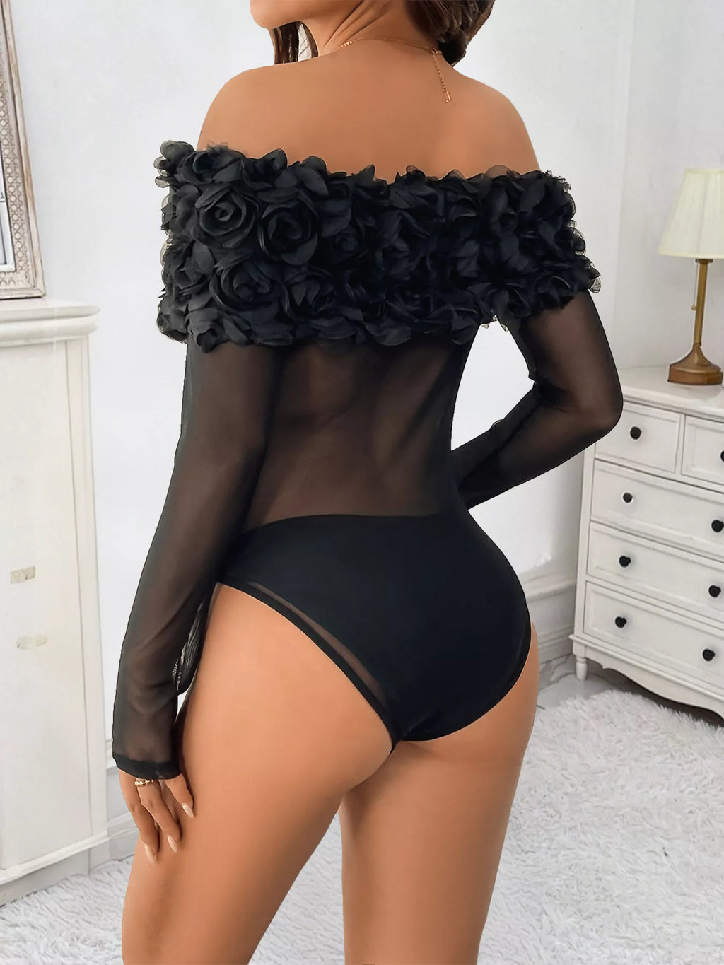 Flower Mesh Bodysuit — view 5