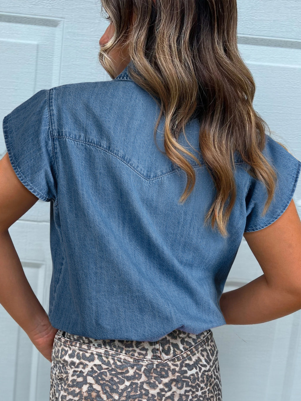 Ruffled Short Sleeve Shirt — view 2