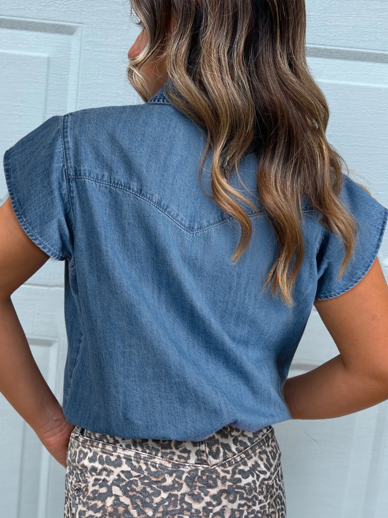 Ruffled Short Sleeve Shirt — view 2