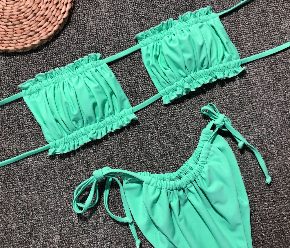 Frill Ruched Bikini — view 27