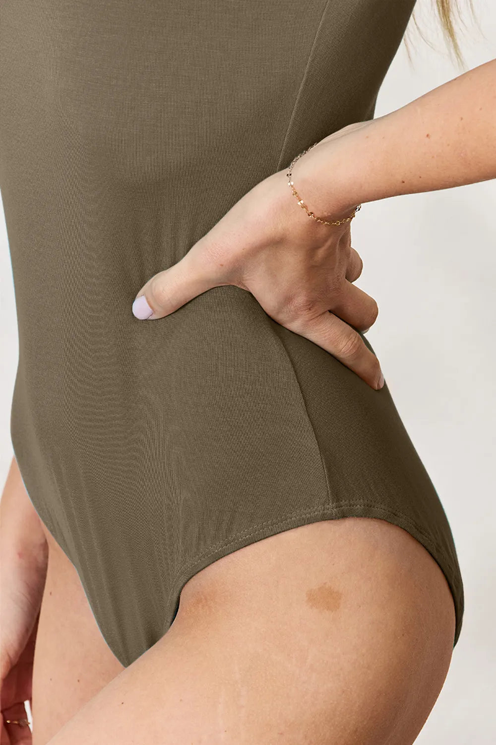 Round Neck Short Sleeve Bodysuit — view 5