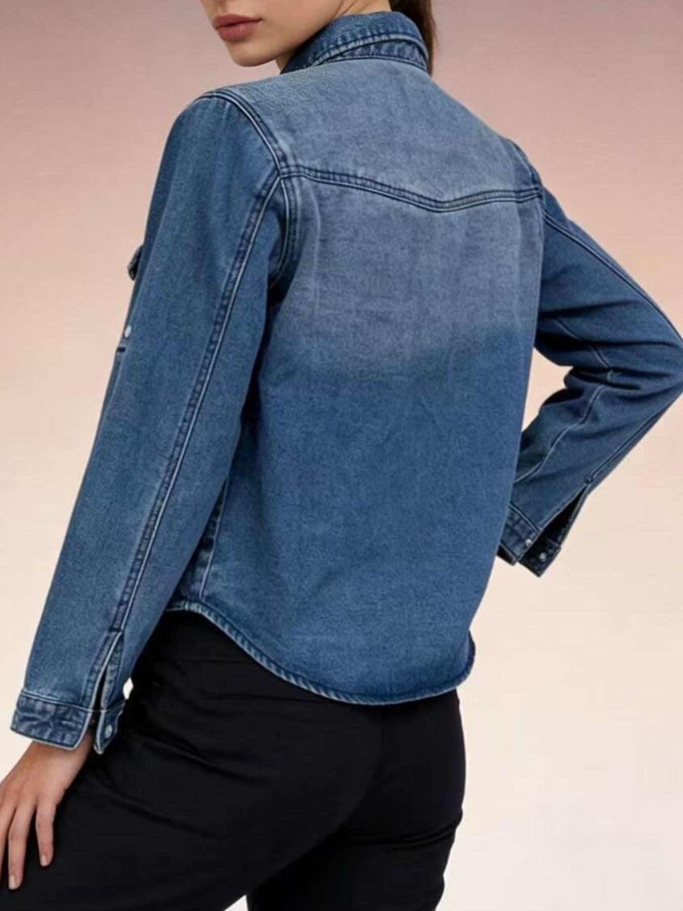 Western Style Denim Top — view 10