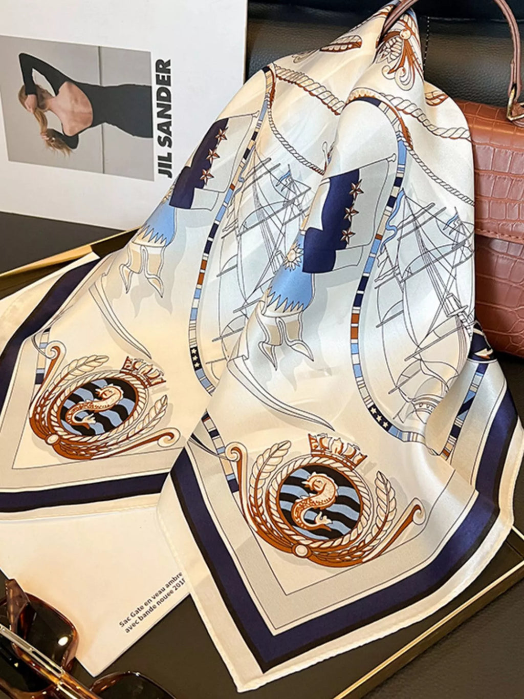 Nautical Silk Scarf — view 3