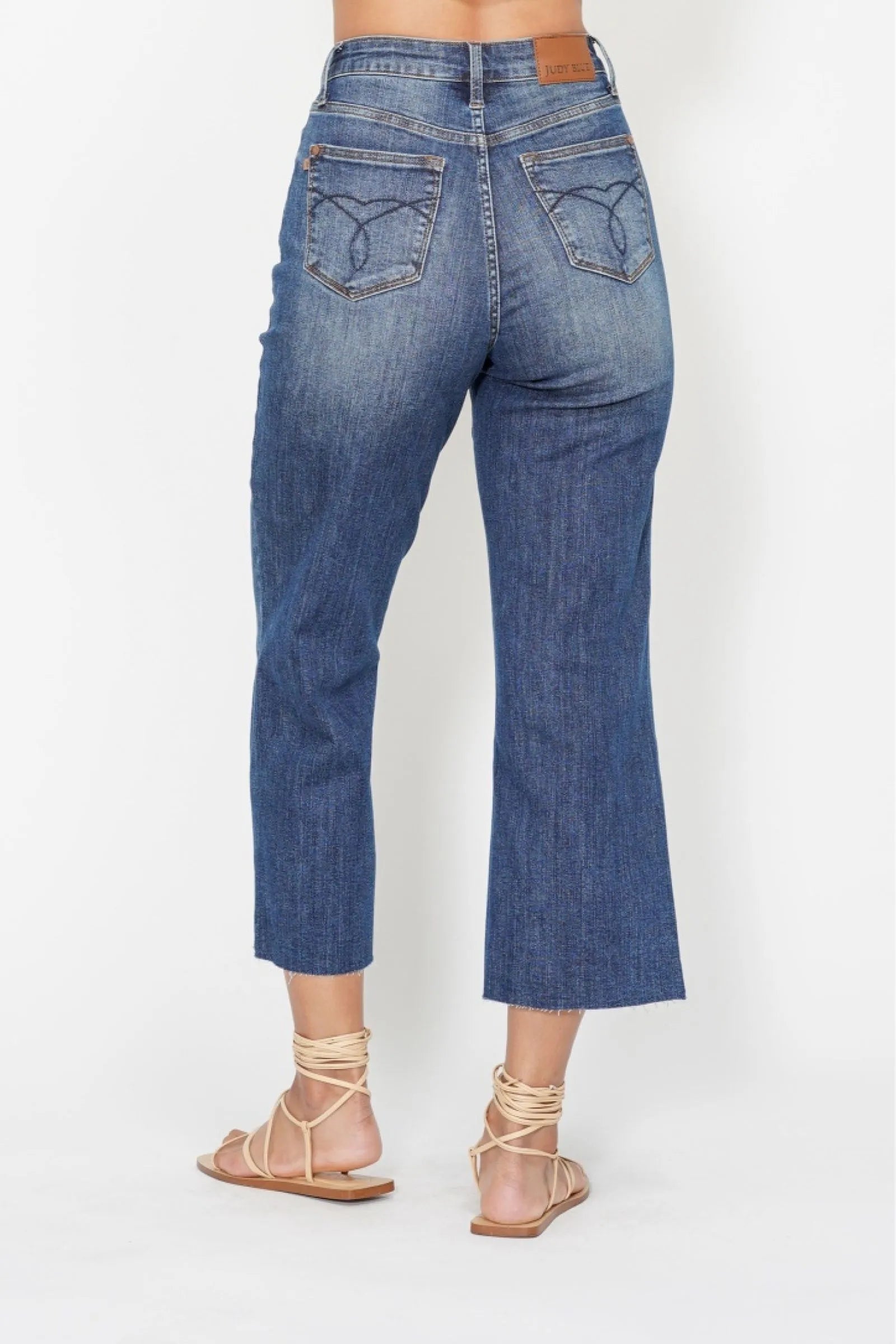 Embroidery Crop Wide Jeans — view 3