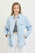 RISEN Stripe Denim Shaket