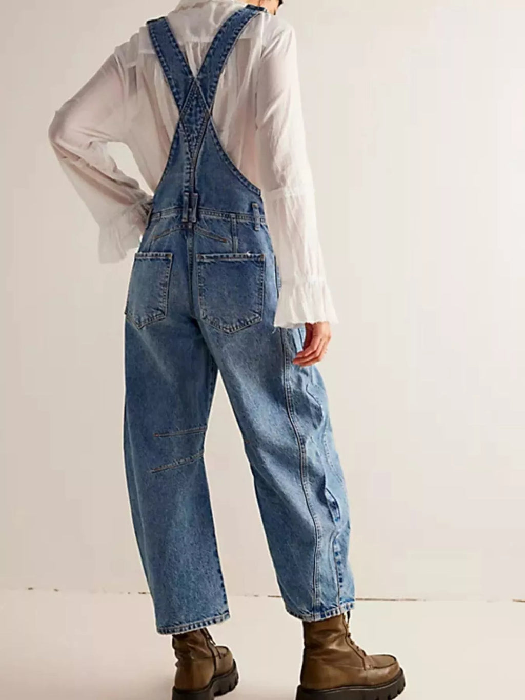 Wide Strap Denim Overalls — view 9
