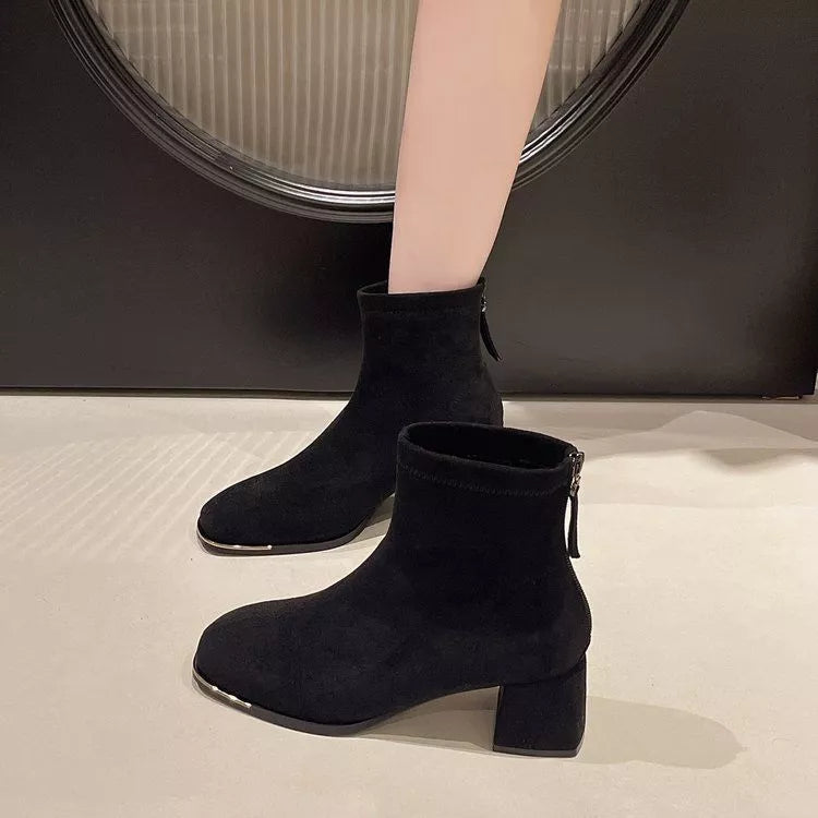 Square Toe Block Heels Boots — view 6