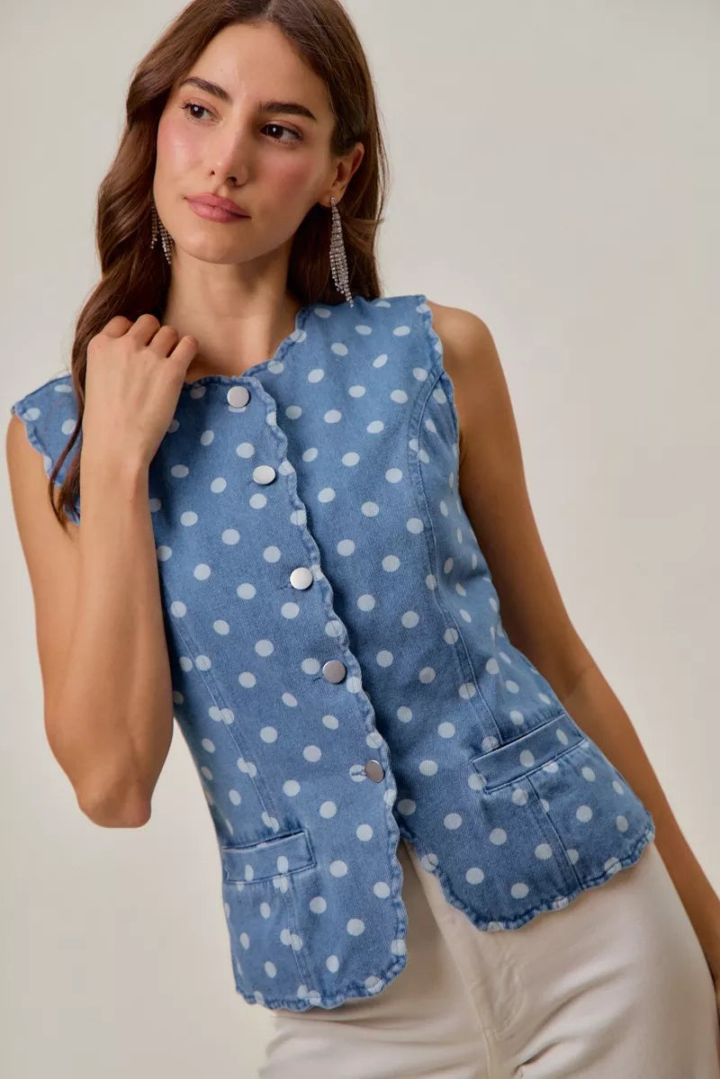 Polka Dot Vest Top