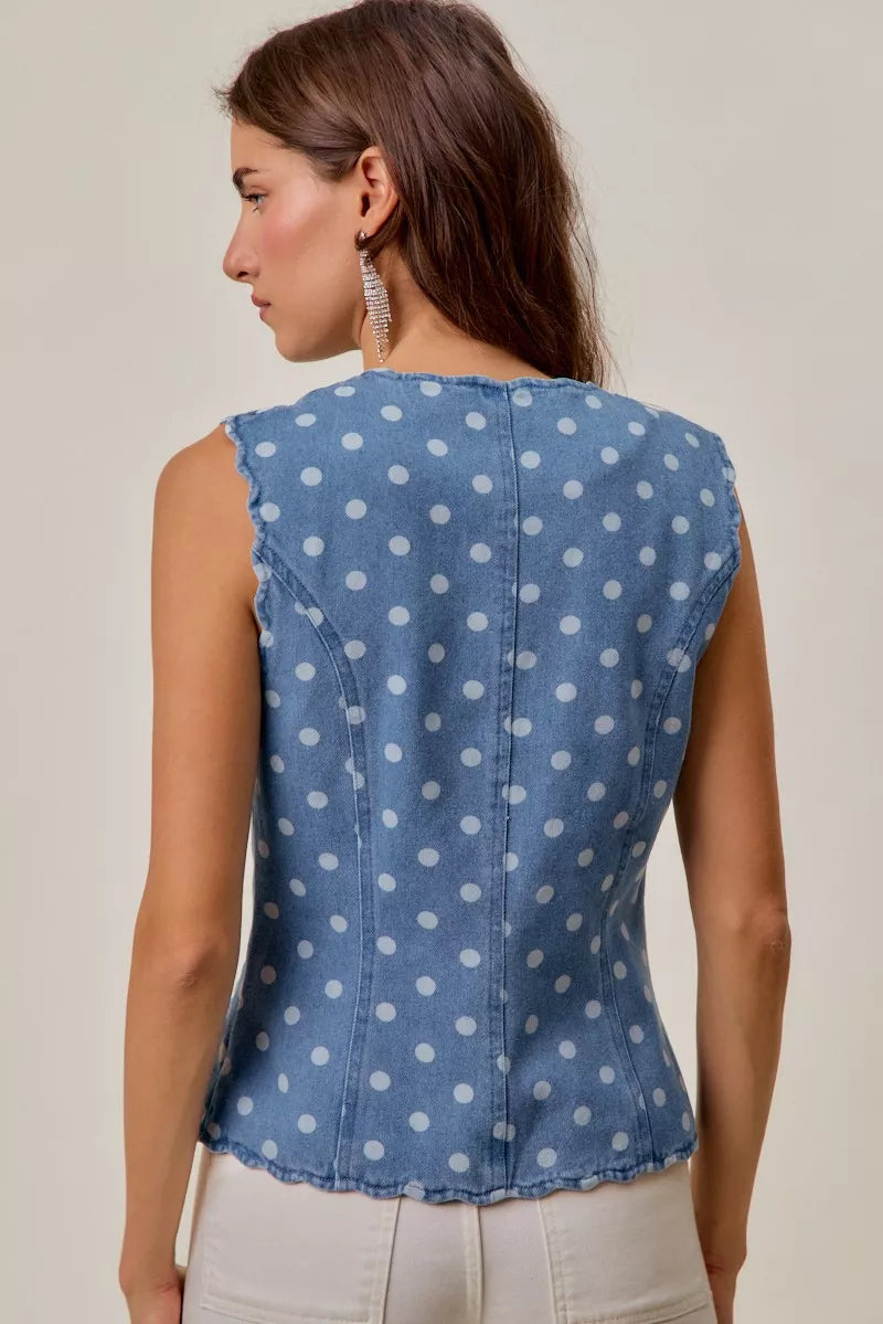 Polka Dot Vest Top — view 8