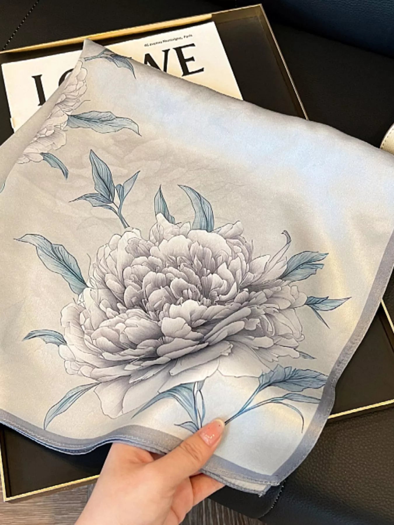 Floral Silk Scarf — view 3