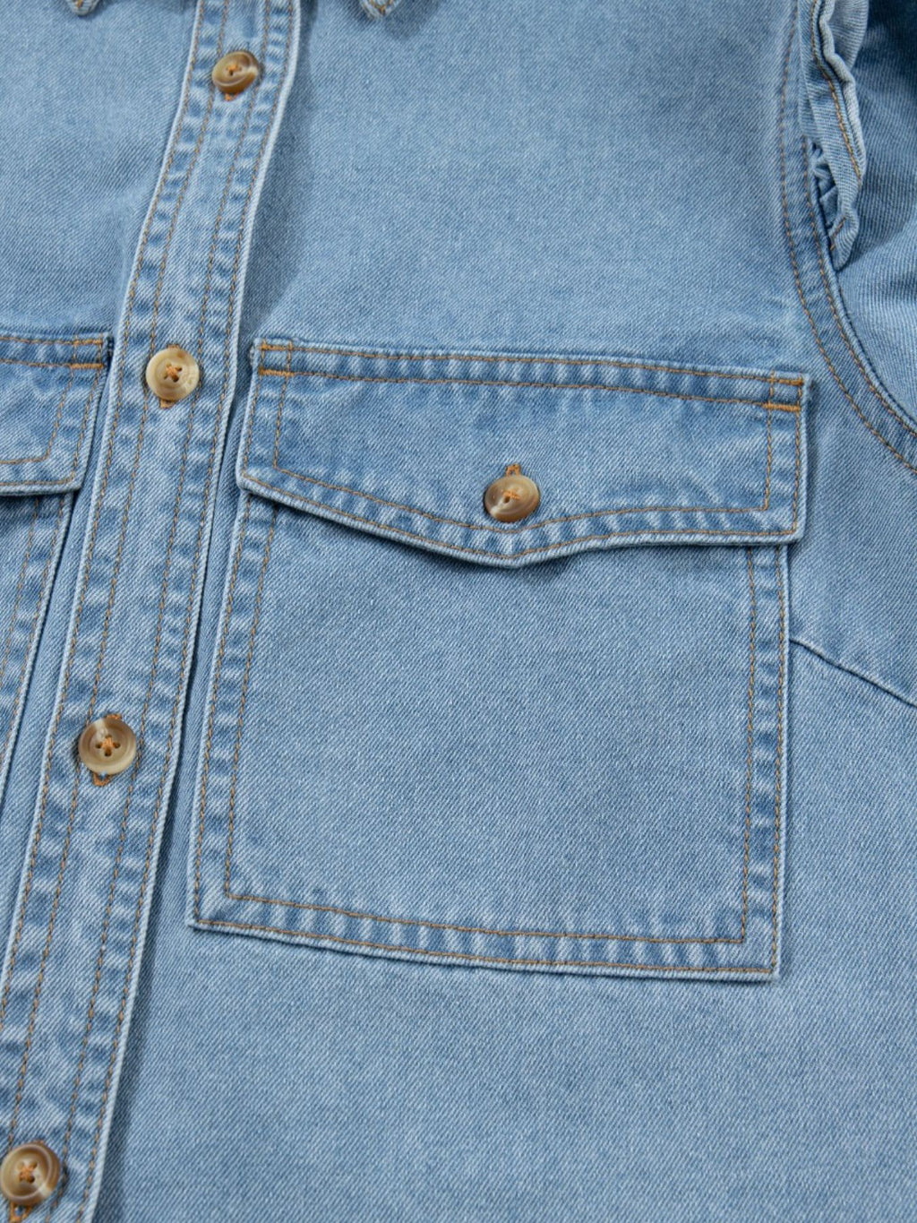 Ruffled Button-Down Shirt — view 8