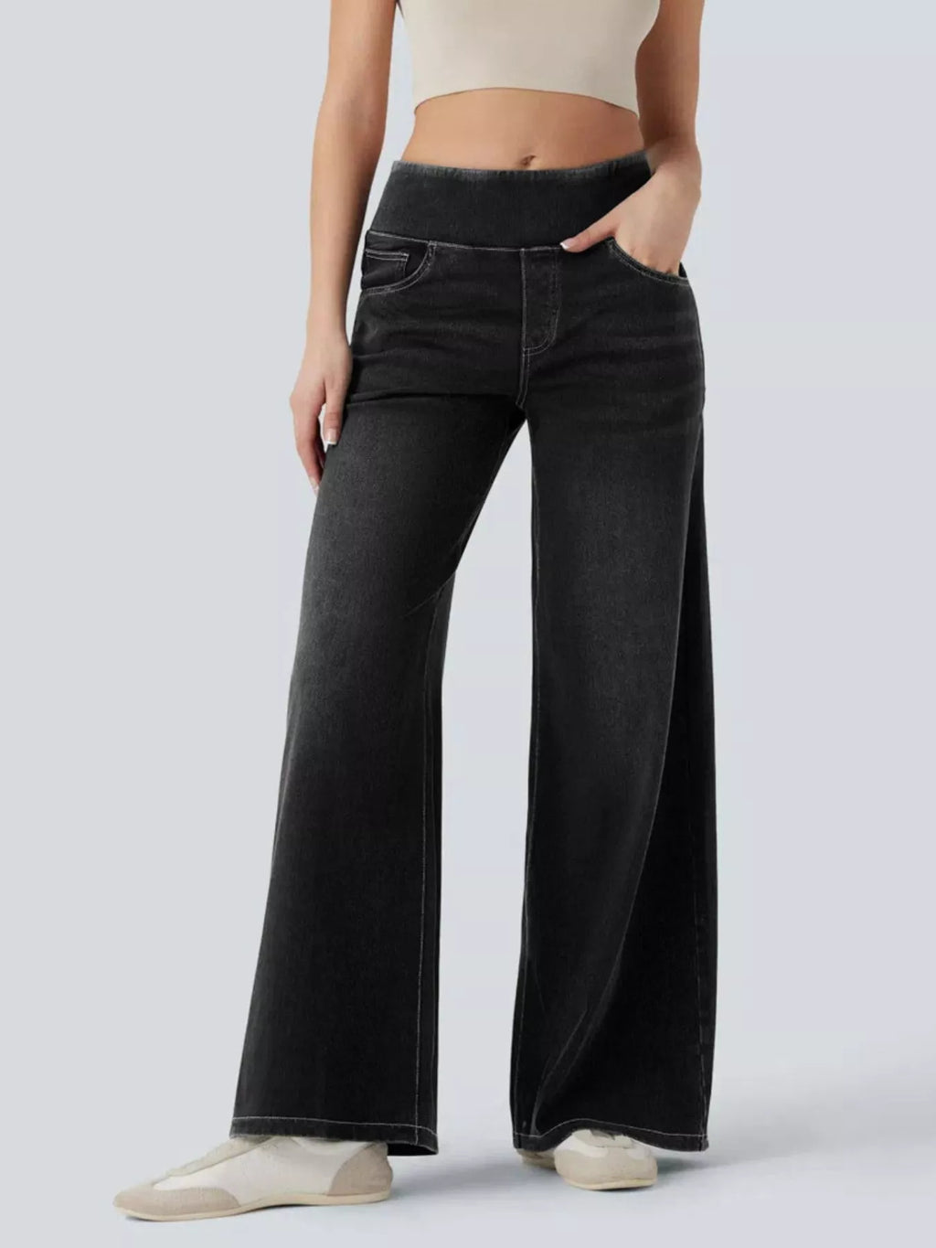 High Waist Wide Leg Denim