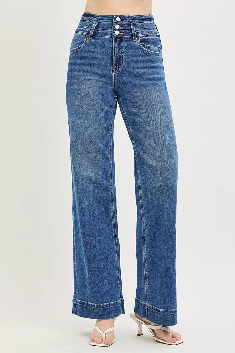 Wide Band Wide Leg Jeans — view 2