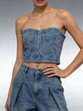 Denim Tube Top