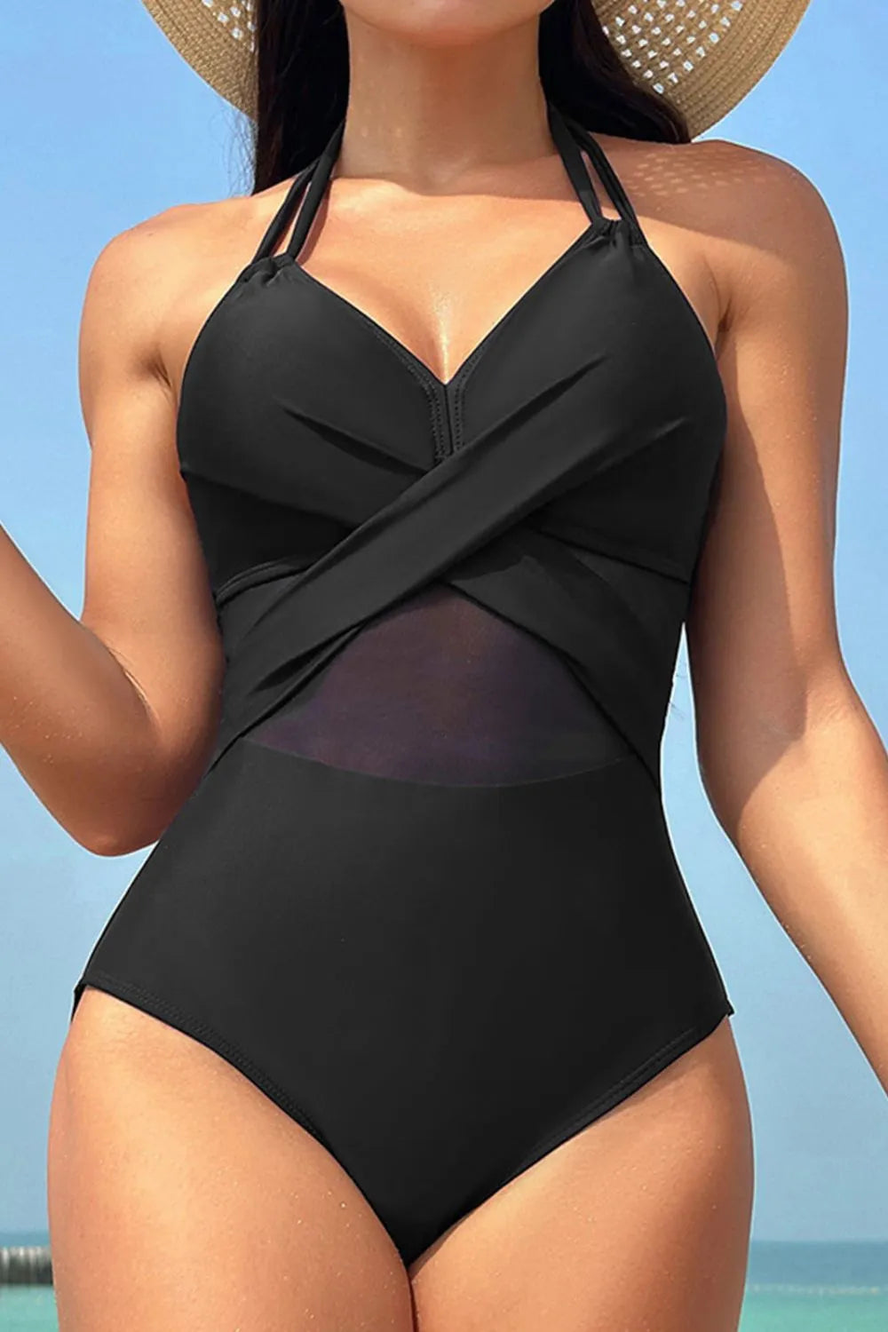 Crisscross Halter One-Piece