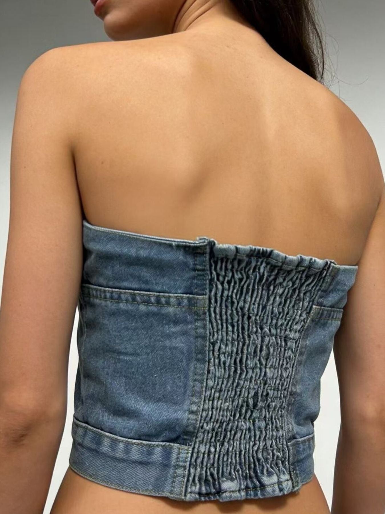 Denim Tube Top — view 10