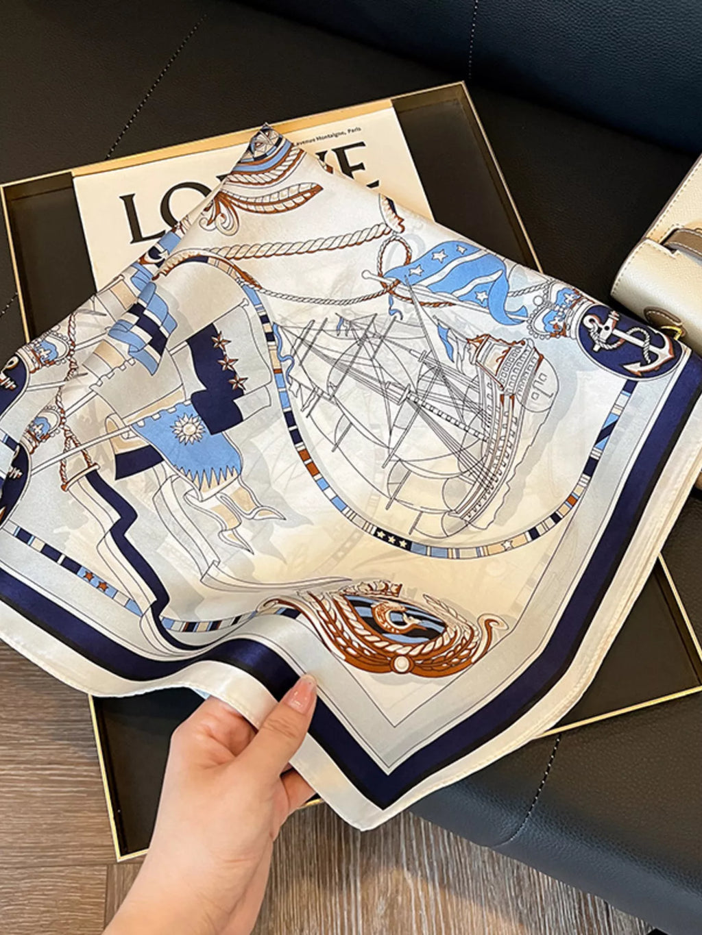 Nautical Silk Scarf — view 2