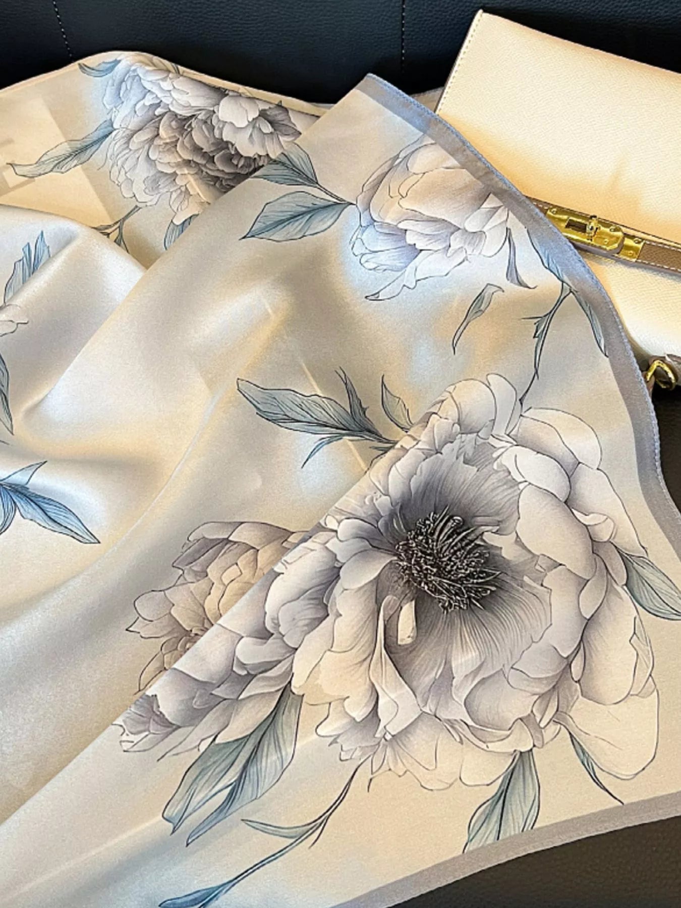 Floral Silk Scarf — view 5