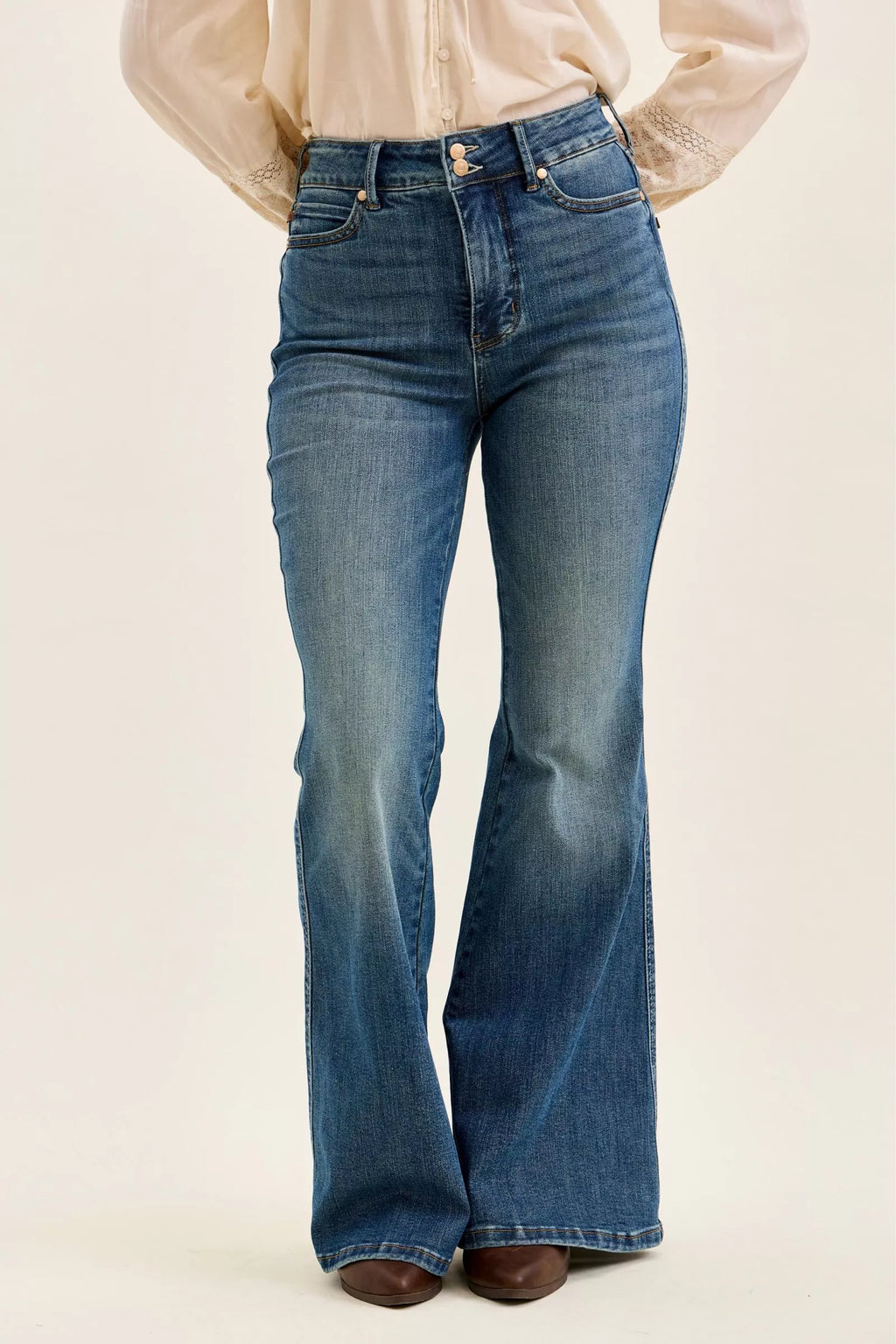 Tummy Control Flare Jeans — view 2