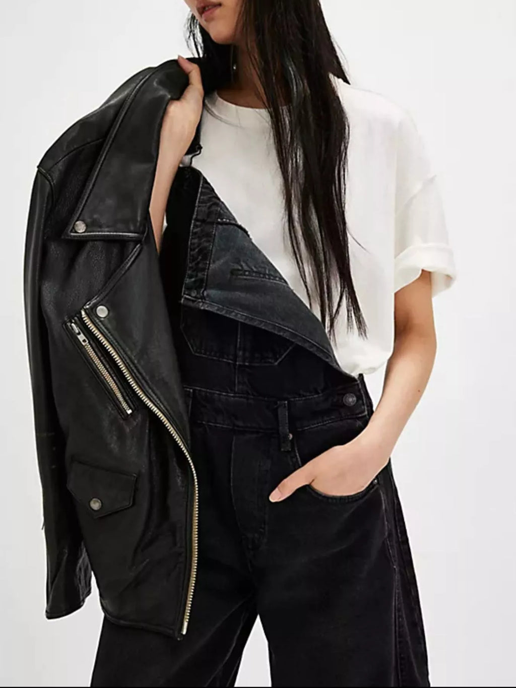 Wide Strap Denim Overalls — view 11