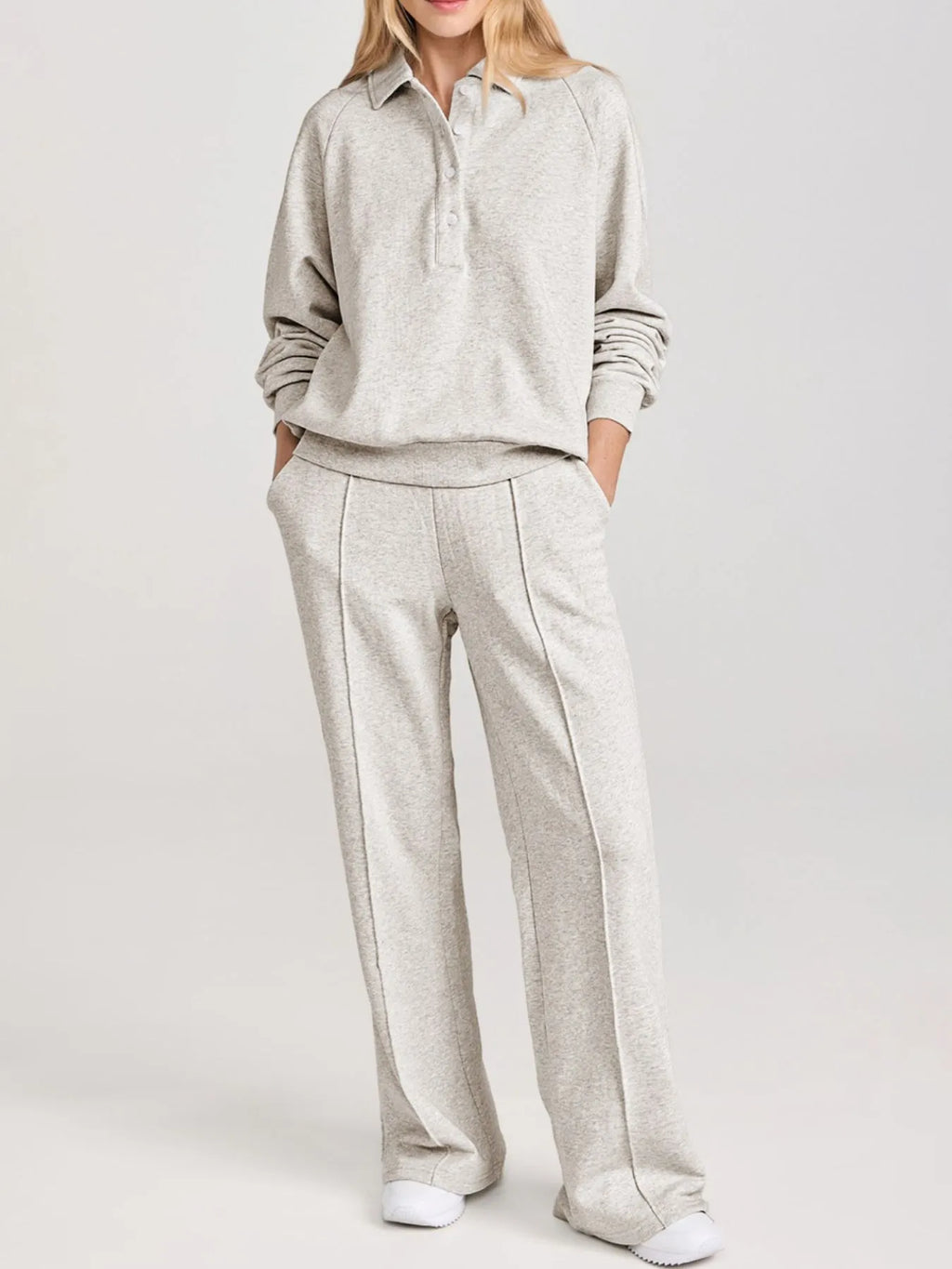 Collared Sweatshirt Set