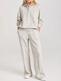 Collared Sweatshirt Set