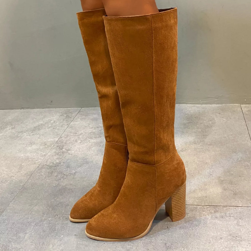 Point Toe Block Heels Boots — view 6