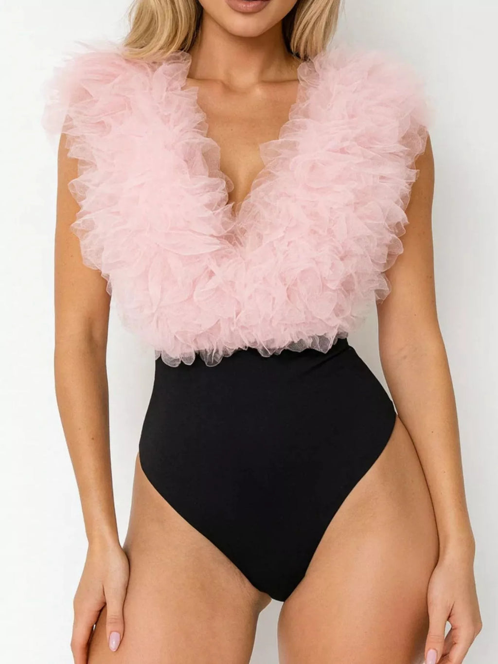 Ruffle Trim Bodysuit